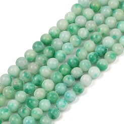 Окрашенные природные белый нефрит бисер пряди&nbsp;LS-G-F591-26-8mm