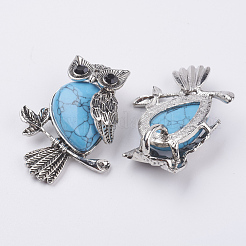 Синтетические бирюзовые подвески&nbsp;G-E442-01T