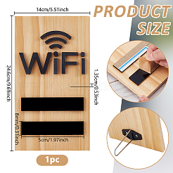 Holzschild für Gäste mit WLAN&nbsp;DJEW-WH0016-72