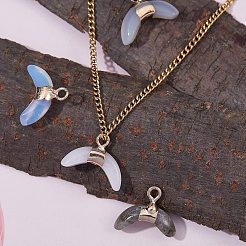 4шт 4 стильные подвески из смешанных драгоценных камней&nbsp;G-SZ0001-42