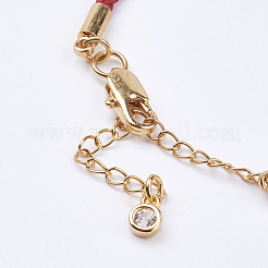 Creazione di bracciali in cordoncino di cotone intrecciato&nbsp;MAK-I006-22G