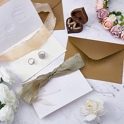 2 carte de vœux de mariage en papier de 2 couleurs&nbsp;AJEW-GF0012-70