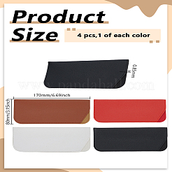 4 étui à lunettes en similicuir 4 couleurs&nbsp;AJEW-LP0002-30B