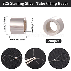 200 шт. 925 бусины-разделители из стерлингового серебра&nbsp;STER-BBC0001-87
