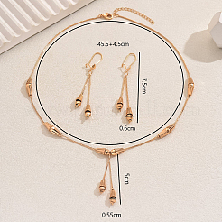 Винтажные каплевидные латунные серьги и ожерелья для женщин VA8501