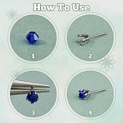 200 шт. фурнитура для сережек-гвоздиков из нержавеющей стали 304&nbsp;FIND-HS0001-10