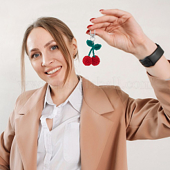 6 шт. вишневая шерстяная вязка подвеска украшения&nbsp;HJEW-CP0001-18P