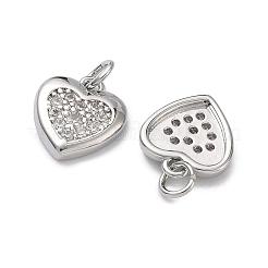 Латунные микропаве прозрачные подвески с фианитом&nbsp;KK-H256-09P