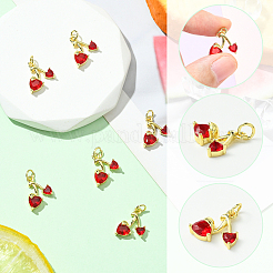 6 шт. Латунные подвески с микропаве&nbsp;KK-SC0006-90