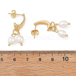 Orecchini pendenti con perle d'acqua dolce coltivate naturali&nbsp;EJEW-JE07383