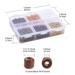 42 г 6 цветных 8/0 прозрачных стеклянных бисера&nbsp;SEED-FS0001-12