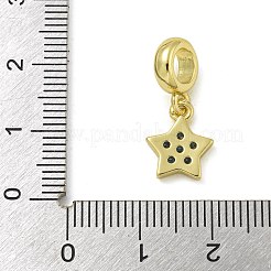 Gestellplattierung Messing Mikropflaster klare Zirkonia europäische Anhänger&nbsp;KK-Z067-27G