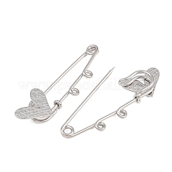 Spille di sicurezza a forma di cuore incrociate in acciaio inossidabile 304&nbsp;SA-CBA098D-15E-P02