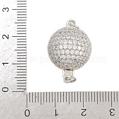Fermoirs en laiton micro pavé de zircone cubique transparente&nbsp;CU-CBA8324-01P