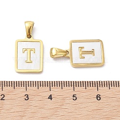 Ionenplattierung (IP) 304 Edelstahl Pavé Muschel Anhänger&nbsp;X-STAS-G327-01G-T