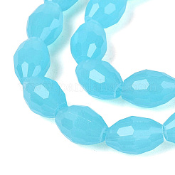 Fili di perline giada di vetro imitato&nbsp;GLAA-N071-01A-B04