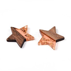 Pendentifs en bois de résine et de noyer&nbsp;RESI-T057-38B