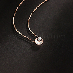 Collier étoile lune argent nacre blanche cz s925&nbsp;DQ8536