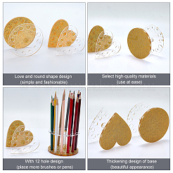 2 шт. 2 стиля акриловых кисточек для дизайна ногтей подставка для ручек&nbsp;MRMJ-PH0001-67A