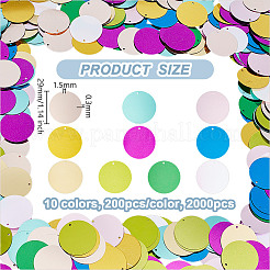 2000 pièce d'accessoires décoratifs 10 couleurs&nbsp;PVC-OC0001-14D