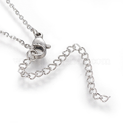 Colliers pendentif initiale en laiton&nbsp;NJEW-I230-24P-S