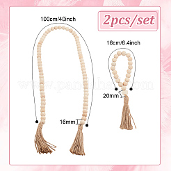 Украшение подвески из деревянных бусин&nbsp;AJEW-OC00001