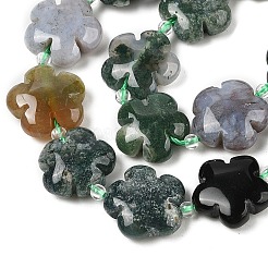 Natur Moos Achat Perlen Stränge&nbsp;G-NH0009-A01-02