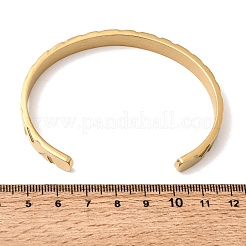 Brazaletes de acero inoxidable 304 para mujeres y hombres.&nbsp;BJEW-H644-05G