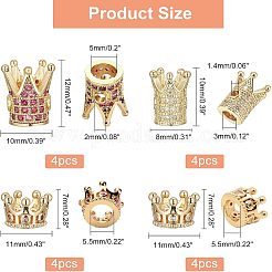 16 шт. 4 латунных кубических циркониевых бусин&nbsp;KK-NB0001-53