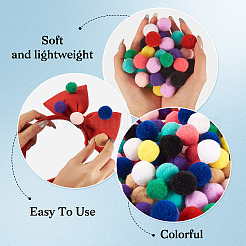 120 шт. 12-цветный полиэстеровый высокоэластичный помпон-шар&nbsp;DIY-TA0013-41