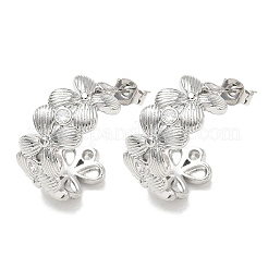 Ohrstecker aus Messing mit Mikropavé-Zirkonia für Damen&nbsp;KK-CBA760A-08P