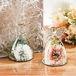 Couvercle en verre ange priant&nbsp;DJEW-WH0038-52