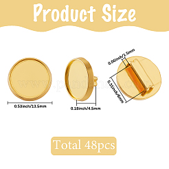 48 pz di cabochon per charm scorrevoli in lega&nbsp;FIND-SC0016-55B-G