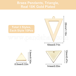 30шт 3 стильные латунные подвески&nbsp;KK-SC0002-72