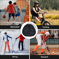 Прямоугольные пылезащитные сумки из полиэстеровой вельветовой ткани с завязками для шлемов&nbsp;ABAG-WH20023-002B