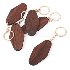Porte-clés pendentifs en bois de noyer&nbsp;KEYC-TAC0034-06B