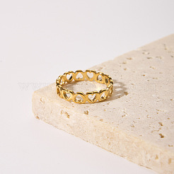 Anillos de pareja de corazón hueco de acero inoxidable 304&nbsp;LS-EW6903-5