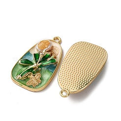 Leichtgoldfarbene Emaille-Anhänger&nbsp;ENAM-B028-38KCG-02