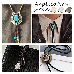 6 шт. 3-цветные застежки-слайдеры для галстука-боло из цинкового сплава&nbsp;FIND-PH0023-92B