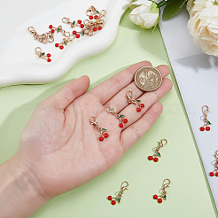 20 шт. подвеска из вишневого сплава с эмалью для брелока-сумки&nbsp;HJEW-ME0001-05B