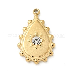 Подвески из нержавеющей стали 304 со стразами&nbsp;STAS-I322-27G-04