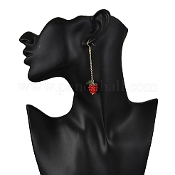 Серьги-кисточки ручной работы в технике лэмпворк&nbsp;EJEW-TA00658