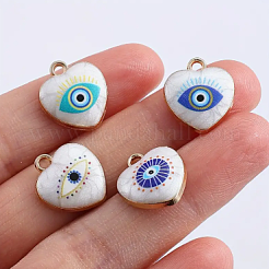 8шт 4 стиля подвески из сплава с эмалью&nbsp;ENAM-FP0001-94