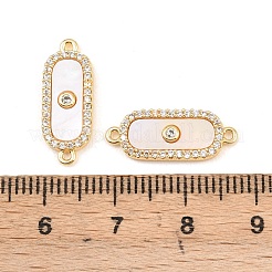 Овальные подвески из латуни с микропаве и прозрачным фианитом&nbsp;KK-Z140-04G