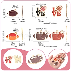 16шт 6 стиля подвески из сплава с эмалью&nbsp;ENAM-FS0002-44