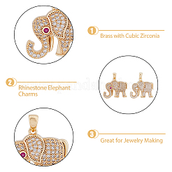 8 шт. 2-цветные ионно-покрытые (IP) латунные подвески с микропаве из кубического циркония&nbsp;KK-DC0002-91