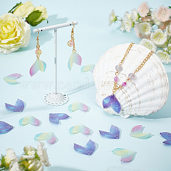 20 шт. 2-цветные подвески из прозрачной смолы с градиентом цвета&nbsp;RESI-AR0001-24