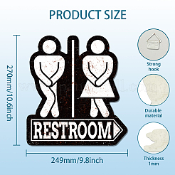Старинный металлический оловянный знак&nbsp;AJEW-WH0409-058