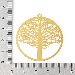 Pendentifs embellissements en métal gravé en laiton&nbsp;KK-Z058-03G
