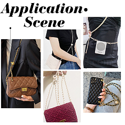 Плетеные ручки из искусственной кожи и железные цепные ручки для сумок&nbsp;AJEW-WH0312-99B